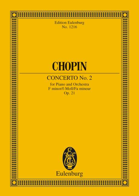 Chopin: Piano Concerto No. 2 F minor Opus 21 (Study Score) published by Eulenburg